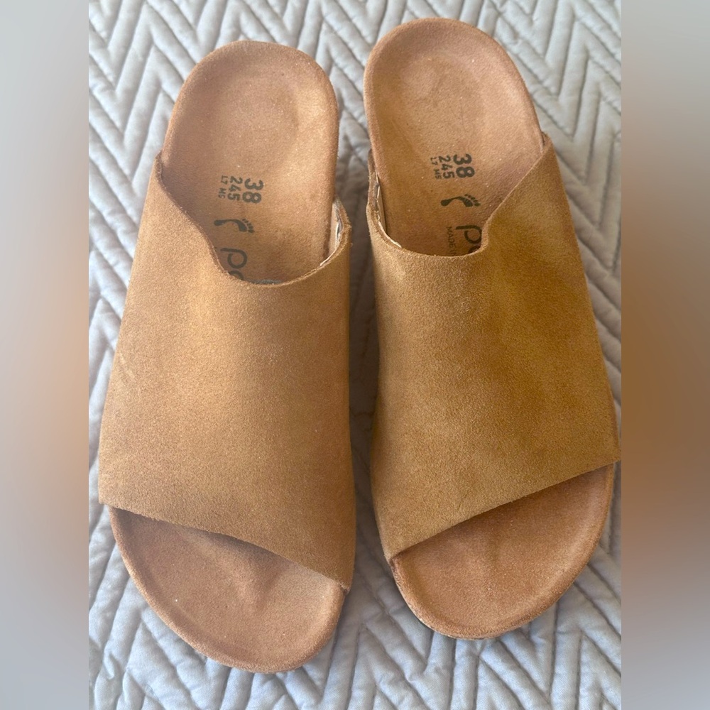 Birkenstock Tan Suede Slide/Mules